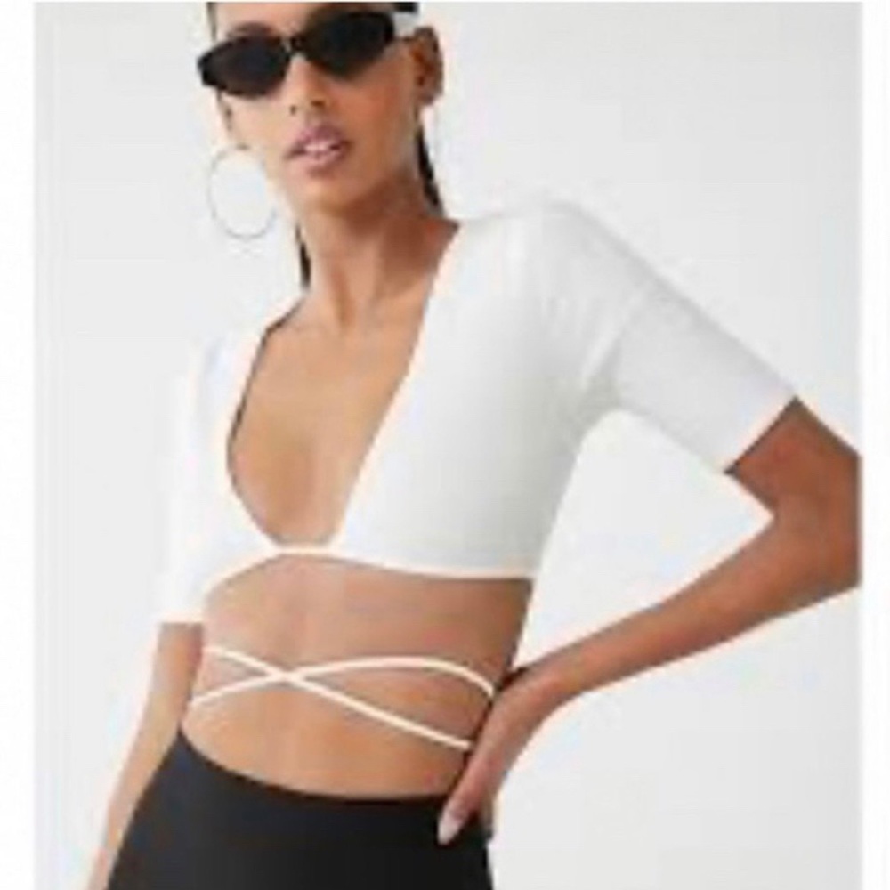 White crop top
